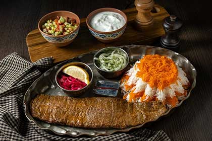 Kabab Steak with rice