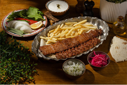 Soltani kabab with Fries