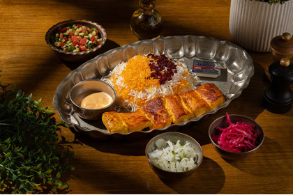 Grilled Salmon with rice